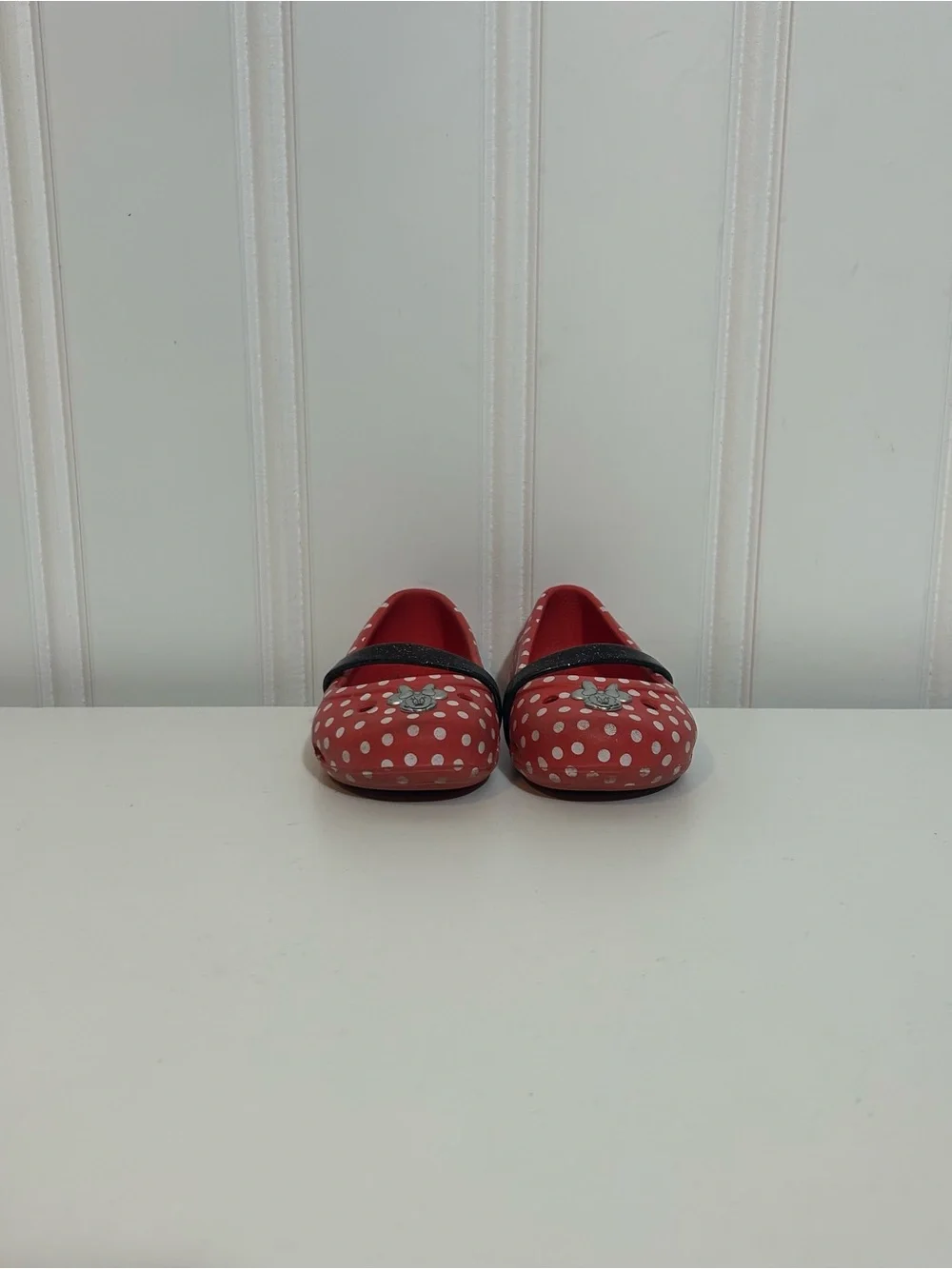 Crocs Girls Red Polka Dot Mary Jane sandals